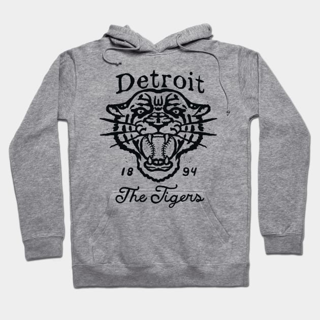 Detroit Baseball Vintage Hoodie by brainchaos